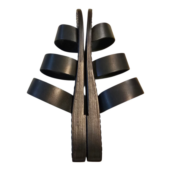 Chelsea Crew Trigg Leather Slide Sandal Womens Size 6 Black Vacation Beach NIB - Picture 8 of 11